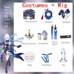 Ysir Jingliu Cosplay &uuml;likond, Honkai Impact Game Playsuit, Anime Jingliu Cosplay komplekt, naine XL sinine/hall