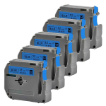 5Pakki MK 531 etiketilinti &Uuml;hilduv Brother mk 531 M-K531 12MM Must sinisel lindil Brother p touch etiketivalmistaja PT-65 PT-100 jaoks 5 Packs MK531