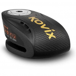 KOVIX KNX10 alarmi ketaspidurilukk mootorrattale, 10 mm tihvt, 3 v&otilde;tmega raskeveokite vargusvastane fluorestsentsoranž (Harjatud metall) must