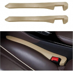 2 PCS Car Seat Gap Filler, Leather Seat Gap Plug to Fill The Gap Between Seat & Console, Seat Crevice Blocker Stop Things from Dropping, beež