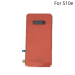 Tagumine klaas Samsung Galaxy S10e SM-G970 G9700 tagaklaasi tagaukse korpuse tagaluuk koos kaamera objektiiviga oranž