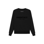 Fear of God Essentials SS22 Fliisist &Uuml;mmarguse Kaelusega Logotr&uuml;kiga Unisex Huppar Must FOG-SS22-994 XS black