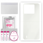 apgo MATTE Protective Skin Sticker for the back compatible with Tecno Pop 6, Wrap Film, Hydrogel Film, Flexible, Soft TPU with positioning layer easy