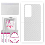 apgo Protective Skin Sticker for the back compatible with Redmi 10, Wrap Film, Foil, Vinyl - Pattern Transparent Carbon