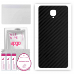 apgo Protective Skin Sticker for the back compatible with OnePlus 3, Wrap Film, Foil, Vinyl - Pattern Carbon Black