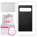 apgo Protective Skin Sticker for the back compatible with Google Pixel Fold, Wrap Film, Foil, Vinyl - Pattern Black Honeycomb