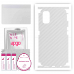 apgo Protective Skin Sticker for the back+sides compatible with Realme 7 Pro, Full Wrap Film, Foil, Vinyl - Pattern Transparent Carbon