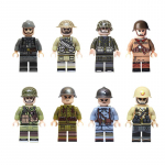 S&otilde;jav&auml;elased Teise maailmas&otilde;ja s&otilde;durid Minifiguurid Erinevate Riikide Ehitusklotsid Tellised Mudel Lapsed Poisid S&uuml;nnip&auml;ev Lastep&auml;eva Kingitused No Box
