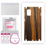 apgo Protective Skin Sticker for the back+sides compatible with Samsung Galaxy M31s, Full Wrap Film, Foil, Vinyl - Pattern Tigerwood
