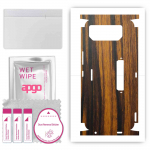 apgo Protective Skin Sticker for the back+sides compatible with Asus ROG Phone 6 Pro, Full Wrap Film, Foil, Vinyl - Pattern Tigerwood