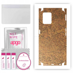 apgo Protective Skin Sticker for the back+sides compatible with Realme 8i, Full Wrap Film, Foil, Vinyl - Pattern Rusty Copper