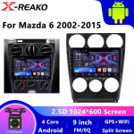Android Mazda 6 2002 2003 2004 2005 2006 2007 2008 Multimeedia Auto M&auml;ngija Navigatsioon GPS Raadio Carplay Navi RDS 1+32+4LED