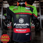 Polo s&auml;rk MotoGP Roheline Moto2 MotoE V&otilde;idus&otilde;idumeeskond Mootorratas L&uuml;hikeste varrukatega 3D-tr&uuml;kk Pol&uuml;ester Spandex Mehed Naised Unisex S