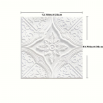 1/5/10 tk 35 * 35 cm lae katus Isekleepuv soe magamistuba 3D kolmem&otilde;&otilde;tmeline sein, mis on kinnitatud taustaseina k&uuml;lge 10pcs 35*35 valge