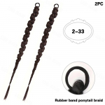 MISSQUEEN 2tk s&uuml;nteetiline elastne k&ouml;is, spiraalpunutis hobusesabapikendus, sirge hobusesabaparukas naistele ja igap&auml;evaseks kandmiseks 60cm