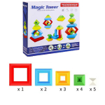 Mitmek&uuml;lgsed p&uuml;ramiidi ehitusklotsid, pusle kokkupanek multifunktsionaalsed osakeste ehitusklotsid, varajase arengu puslem&auml;nguasjad