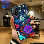 New Planet Space Pink Moon Spaceman Telefoni kaas OPPO A74 A94 A3S A5S A9 A12 A15S A52 A53 A53S A72 A73 2020 A91 5G &uuml;mbrise coque jaoks OPPO A3S