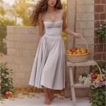 Romantiline Pikk Suvekleit Naiste Mood &Otilde;lgu Paljastav Rihmadega Daamide Puhkuse Rannakleit T&uuml;drukute Peoriided Pluss Suurus M