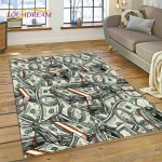 3D Rikas Dollar Euro Nael Raha Joonisfilm Vaip Magamistuppa Elutuppa Koju Diivani Kaunistus, Laste Suur Dekoratsioon P&otilde;randamatt 160cm x 230cm