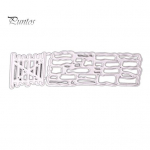 Piirdeaia t&otilde;kked metallist l&otilde;ikestantsid DIY scrapbooking paberkaart k&auml;sit&ouml;&ouml; &scaron;abloon h&otilde;be