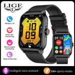 2024 LIGE Bluetooth Call Meeste nutikellad Naiste randmekell Treeningkell Veekindel nutikell Android iOS-ile silicone strap must