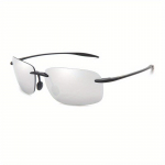 Klassikalised sportlikud &auml;&auml;risteta p&auml;ikeseprillid meeste naiste autos&otilde;idu golfi ristk&uuml;liku &uuml;likerge raamiga jalgrattas&otilde;idu moeprillid must