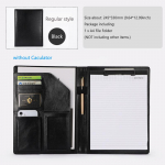A4 Business Padfolio failikaust dokumendihoidja l&otilde;ikelauale kausta kalkulaator PU nahast korraldaja koosoleku kirjutusplokk Office