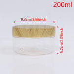 T&uuml;hi l&auml;bipaistev paagikonteiner plastikust hoiupudeliga ja puiduimitatsiooniga kaanega 9.3*5.2cm