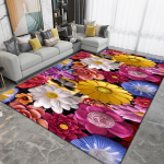 Rose Flowers Nordic Love Romantiline vaibavaip elutoa magamistoa sisekujunduseks, libisemisvastane p&otilde;randamatt diivani uksematile 200*300cm