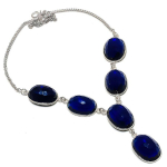 Looduslik Londoni sinine topaas v&auml;&auml;riskivi 925 sterlingh&otilde;be ehted kaelakee 18 Z5h47