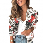 S&uuml;giskevadine naistemantel Lillemustriga kardigan T&otilde;mblukuga pikkade varrukatega elastne mansett Stand krae kardigan igap&auml;evane 2XL heleroheline v&auml;rv