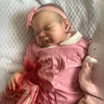 Realistlik 19-tolline Reborn Simulatsiooni Beebinukk August Pehme Puudutusega Riidest Keha Vasts&uuml;ndinud Nukud Armas Magav Taass&uuml;nni Nukk Lastele Lastep&auml;eva Kingitus cloth body