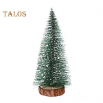 Kunstliku lumega kaetud minij&otilde;ulupuu m&auml;nniokkaga Pidulik kodukontori kaunistus j&otilde;ulude lauaplaadile 20cm