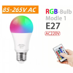 1/2/5/10 tk RGB 220V LED lambipirn kaugjuhtimispult E27 pirn H&auml;mardatav Smart Life Room Peovalgusti J&otilde;uluvalgustus