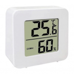 Siseruumides juhtmevaba termomeeter H&uuml;gromeeter K&otilde;rge t&auml;psusega kompaktne kaasaskantav akutoitel kergesti loetav temperatuurimonitor valge