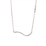 Smile kaelakee naiste suvine kerge luksuslik ni&scaron;&scaron;disain Sense v&auml;lk teemantlaine roostevabast terasest rangluu kett