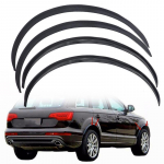 2/4pcs Universal Car Truck Black/ Carbon Fiber Body Kit trim Fender Flare Rubber Wheel Eyebrow anti-scratch Strip lip 2pcs BLACK