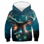 J&otilde;ulud J&otilde;uluvana Pusad 3D Prinditud P&otilde;drad Kingitused Pusad Poiss T&uuml;druk Unisex Kapuutsiga dressipluus lastele Mood Armas Suur mantel 100CM