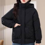 XL-8XL Suured &uuml;ler&otilde;ivad Naiste talvemantlid Kapuutsiga vabaaja lahtised paksud soojad naistejoped Suures suuruses naisteriided 7XL must