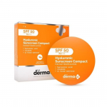 Derma Co Hyaluronic p&auml;ikesekaitsekreem Kompaktne puuder SPF 50 PA+++ keramiididega | Matt viimistlus | &Uuml;htlane nahatoon | &Otilde;likontroll | Mittekleepuv - 7 g