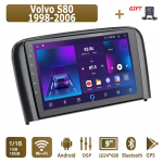 Androidi autoraadio Volvo S80 jaoks 1998-2006 Multimeediumipleier, peaseade Stereo GPS-navigatsioon BT WIFI 1+16GB 1+16GB