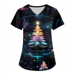 Naiste moodsad V-kaelusega l&uuml;hikeste varrukatega t&ouml;&ouml;riided taskutega, j&otilde;ulutr&uuml;kiga topid S