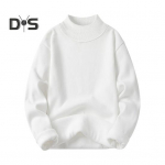 Meeste s&uuml;gistalvine kampsun Paks pl&uuml;&uuml;sis voodriga poolk&otilde;rge krae, kootud &uuml;hev&auml;rviline elastne pullover, avar Hoida soojas t&ouml;&ouml;l kooli kampsun M must