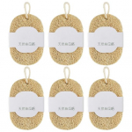 6 tk naturaalne loofah n&otilde;udelapp &Otilde;likindel absorbent Kiiresti kuivav Lihtne vahutav kriimuvaba korduvkasutatav k&ouml;&ouml;gipott potti kauss puhastusk&auml;sn Ellipse