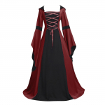Naiste Halloweeni riietumismood Big Swing vintage pikkade varrukatega kleit S sinine
