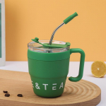 480 ml kohvitass &otilde;lgkaanega roostevabast terasest termokruus kuumade k&uuml;lmade jookide jaoks vesi tee piim kontoris kaasaskantav pudel v&auml;litingimustes 480ml roosa