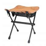 Kerge kaasaskantav laagritool Kompaktne reisiv jalatugi reisipiknikule matkamiseks must