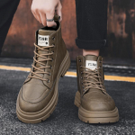 Meeste k&otilde;rgekvaliteedilised matkasaapad S&uuml;gis Retro Briti stiilis nahksaapad V&auml;litrend Meeste platvormmootorrattasaapad 39 must