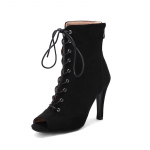 Mood Mood Peep Toe Pahkluusaapad Naistele Jazzitantsu Kingad Seksikad K&otilde;rged Kontsad Suvekingad Paeltega Suede Peokingad Naiste Suur Suurus 43 must