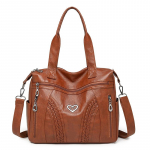 Naiste k&auml;ekott Pehmest nahast &otilde;lakott Suure mahutavusega kandekott